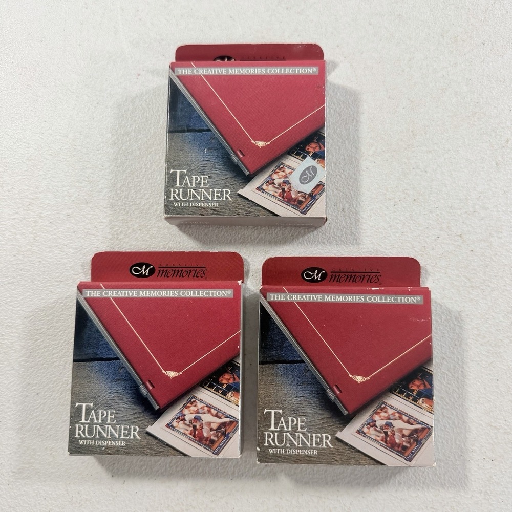 Creative‎ Memories Double Sided Tape Runner 33 Ft With Dispenser Lot Of 3 NEW